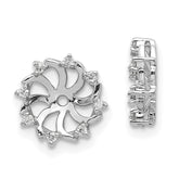 14k White Gold VS Diamond Earring Jacket - 2