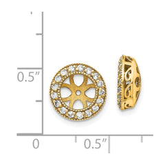 14k AAA Diamond Earring Jacket - 4