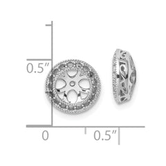14k White Gold Diamond Earring Jacket Mountings - 4