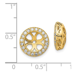 14k A Diamond Earring Jacket - 4