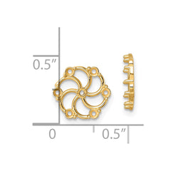 14k Diamond Earring Jacket Mountings - 2