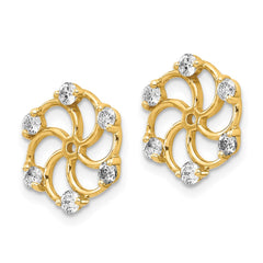 14k A Diamond Earring Jacket - 2