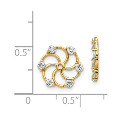 14k A Diamond Earring Jacket - 2