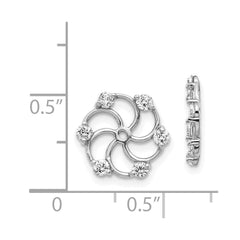 14k White Gold AA Diamond Earring Jackets