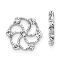 14k White Gold AA Diamond Earring Jackets