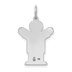 14k White Gold Kid Charm - 18