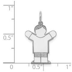 14k White Gold Kid Charm - 18
