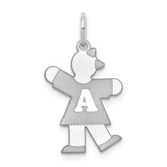 14k White Gold Kid Charm - 24