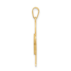 14k Solid Satin Engravable Boy Charm - 5