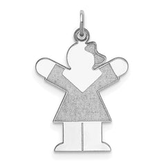 Sterling Silver Rhodium-plated Love Kid Charm - 3