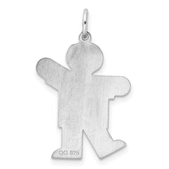 Sterling Silver Rhodium-plated Kid Charm - 21