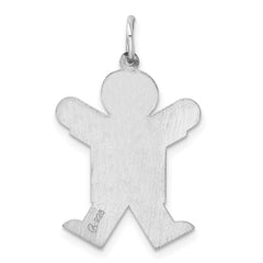 Sterling Silver Rhodium-plated Kid Charm - 2
