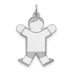 Sterling Silver Rhodium-plated Kid Charm - 2