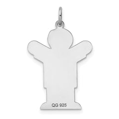 Sterling Silver Rhodium-plated Kid Charm - 3