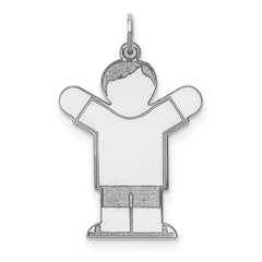 Sterling Silver Rhodium-plated Kid Charm - 3
