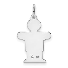 Sterling Silver Rhodium-plated Kid Charm - 23