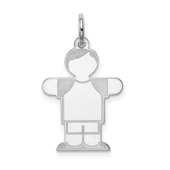 Sterling Silver Rhodium-plated Kid Charm - 23