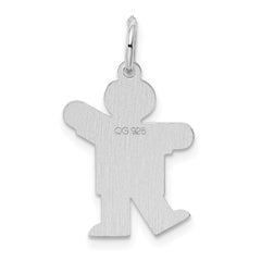 Sterling Silver Rhodium-plated Kid Charm - 24