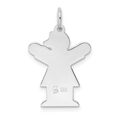Sterling Silver Rhodium-plated Kid Charm - 26