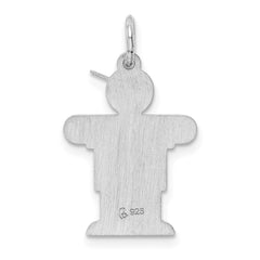 Sterling Silver Rhodium-plated Kid Charm - 27