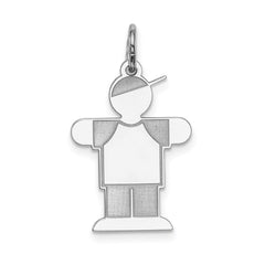 Sterling Silver Rhodium-plated Kid Charm - 27