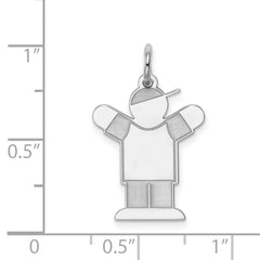 Sterling Silver Rhodium-plated Kid Charm - 43