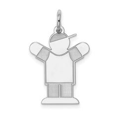 Sterling Silver Rhodium-plated Kid Charm - 43