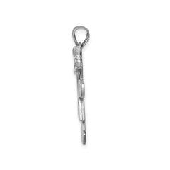14k White Gold VS Diamond Kid Pendant - 18