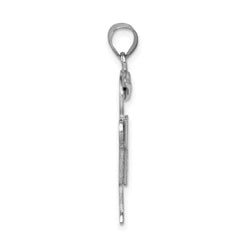 14k White Gold VS Diamond Kid Pendant - 21
