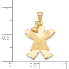 14k AA Diamond Kid Pendant - 7