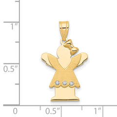 14k A Diamond Kid Pendant - 2