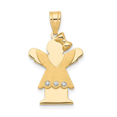 14k A Diamond Kid Pendant - 2
