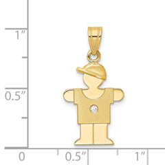 14k AA Diamond Pendant - 3