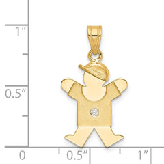 14k AAA Diamond Kid Pendant - 9