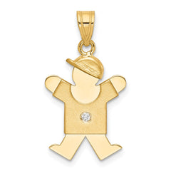 14k AAA Diamond Kid Pendant - 9