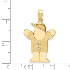 14k AAA Diamond Kid Pendant - 5