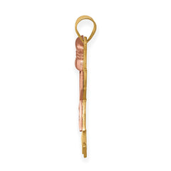 14k Two-tone VS Diamond Kid Pendant - 26