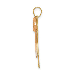 14k Two-tone VS Diamond Kid Pendant - 10