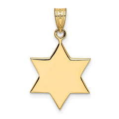 14k Star of David Pendant - 10