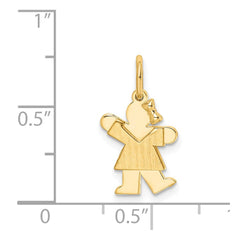 14k Mini Girl Kiss Charm