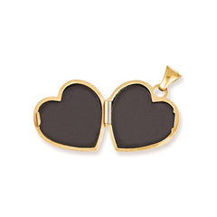 14k Polished Scrolled 15mm Heart Locket