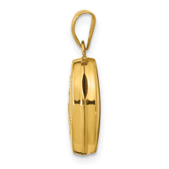 14k Diamond Star 13mm Oval Locket
