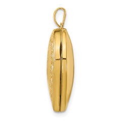 14k Scallop Design 21mm Heart Locket