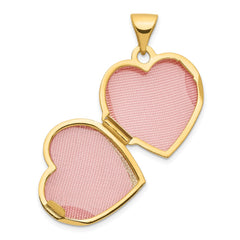14k Two Hearts 15mm Heart Locket