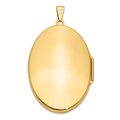14k Half Swirl Design Heavy Weight 38mm Oval Locket