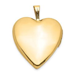 14K Floral Vine Border 20mm Heart Locket