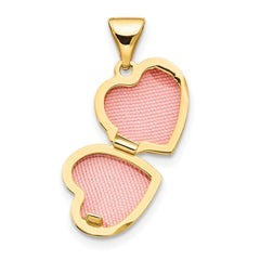 14k Floral 10mm Heart Locket