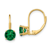 14k 6mm Mount St. Helens Leverback Earrings - 2