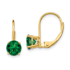 14k 6mm Mount St. Helens Leverback Earrings - 2