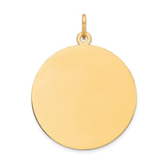 14k Plain .011 Gauge Circular Engravable Disc Charm - 8